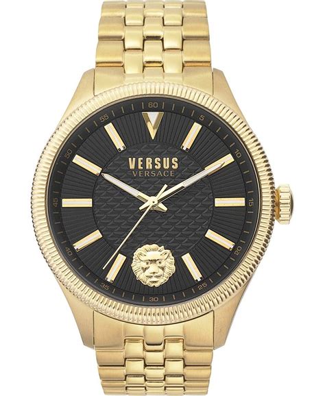 versace gold tone analogue watch|Versace watches men price.